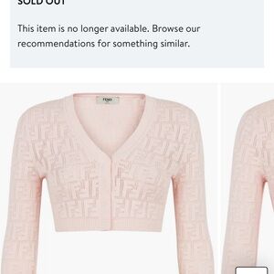 Open to offers! FF Logo Open Knit Crop Cardigan